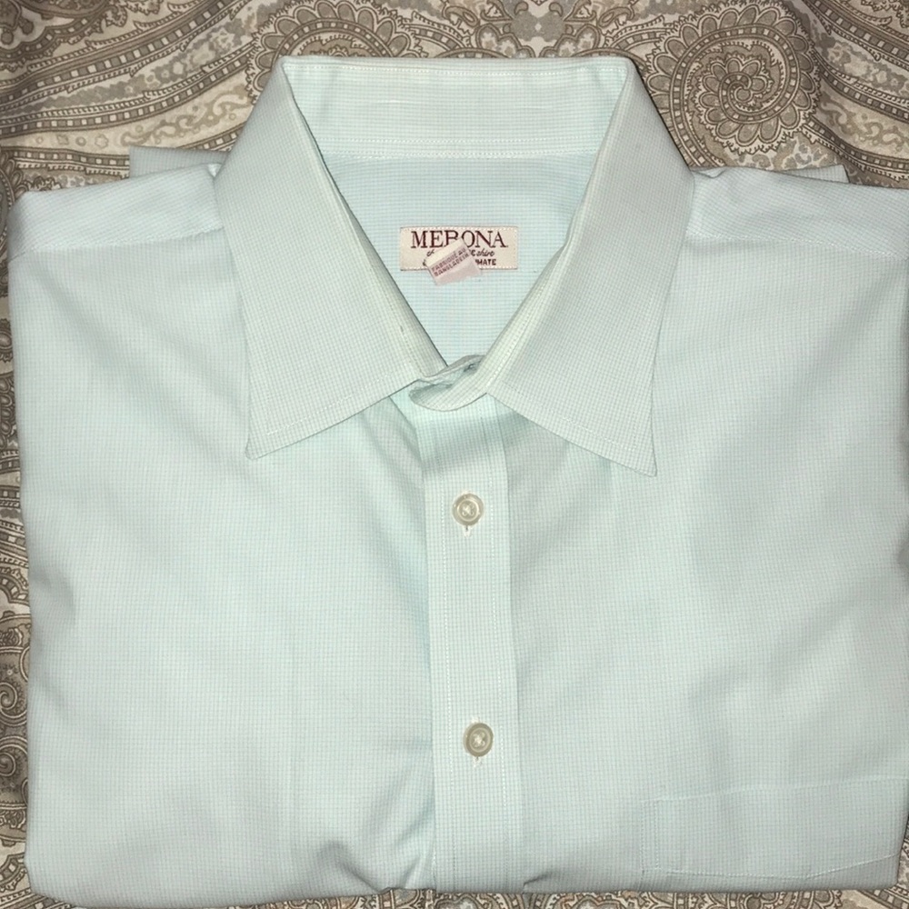 Merona Men’s Button Down Dress Shirt Size Large - Picture 8 of 8